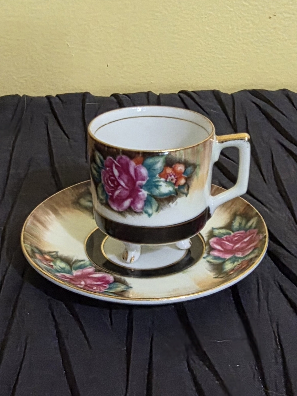 Lefton China Hand Painted Tea Set Japan - Pink Floral